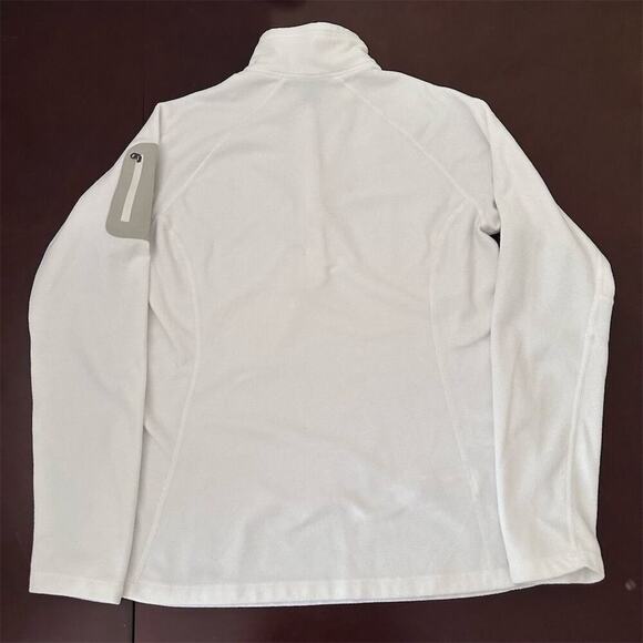 EDDIE BAUER Women’s First Ascent Polartec Jacket 1/4 Zip White Pullover Size Med - Picture 9 of 11